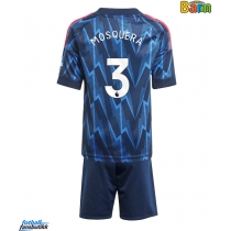 Arsenal Cristhian Mosquera #3 Bortedraktsett Barn 2025-26 Kortermet (+ Korte bukser)